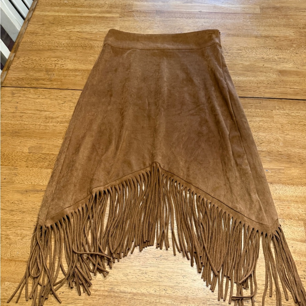 Brown Fringe Women's Skirt
